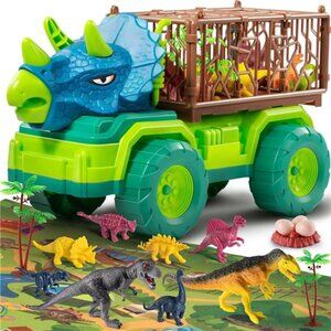 Dinosaur Truck Toy 3-5 Years, Triceratops Transport Car Carrier